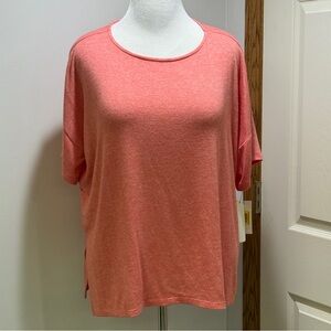 Donna Karan Sleepwear Women's Coral Lounge Top Shirt XL NWT